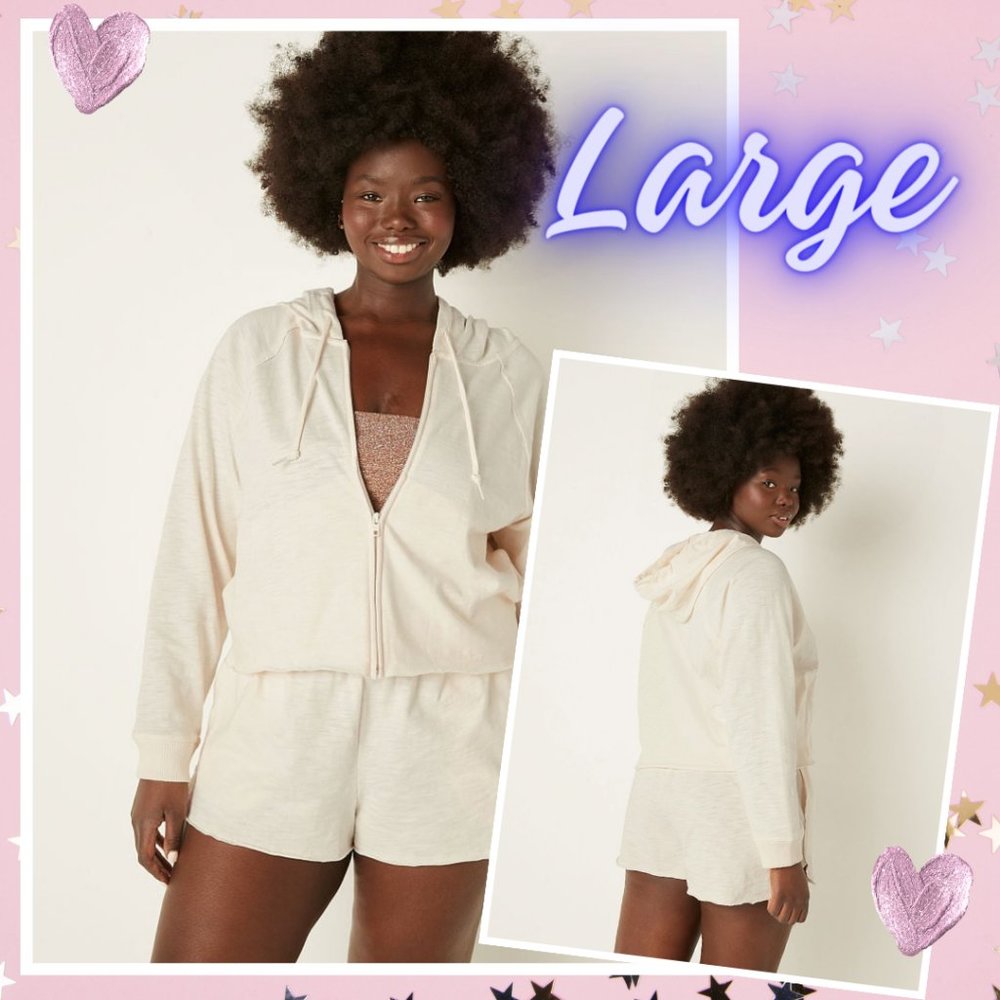 VS PINK Summer Lounge Cotton Zip-Up Hoodie
